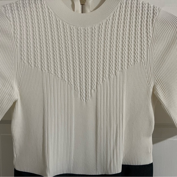 Ted Baker White and Hunter Green Tafetta Dress Size 1 - Picture 2 of 6